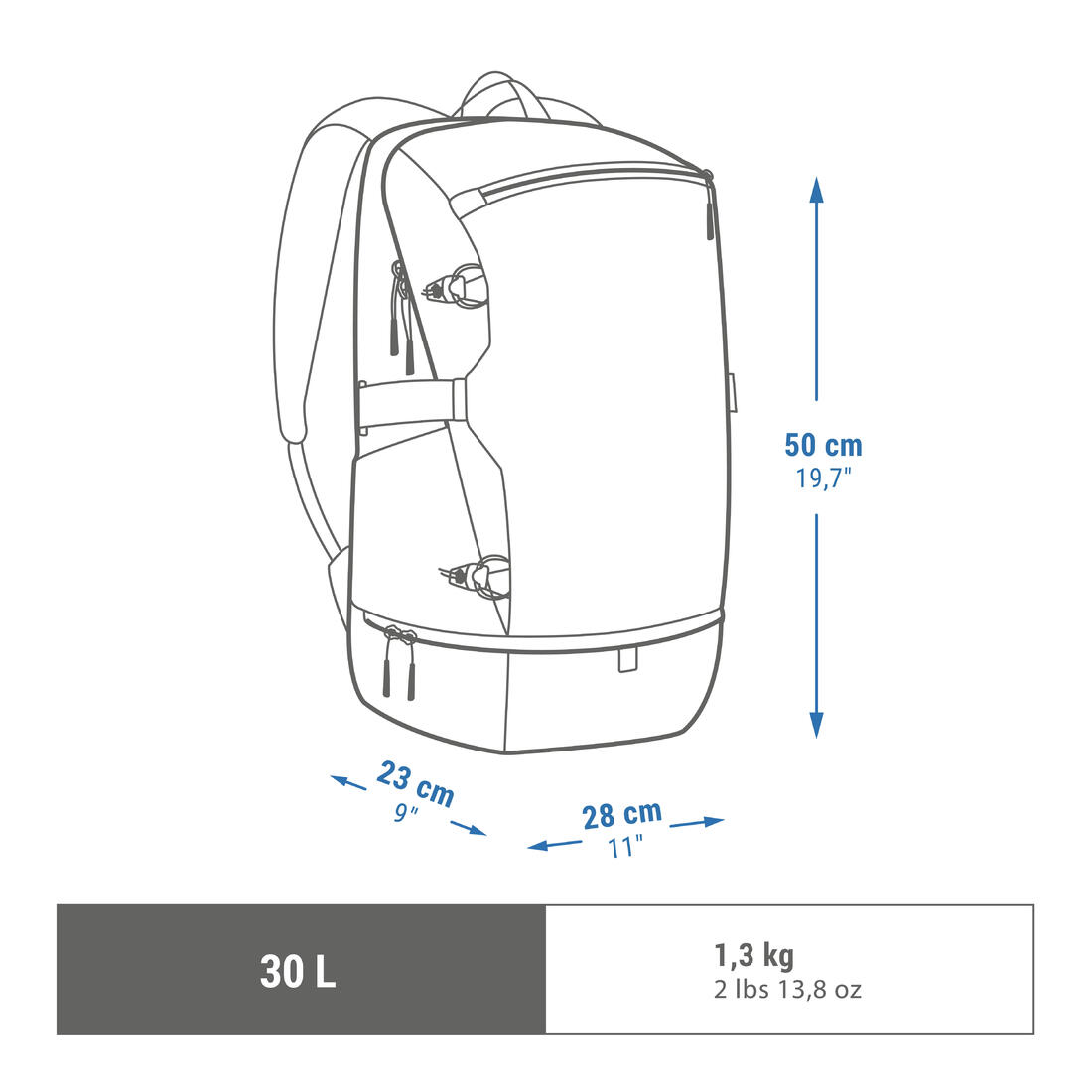 Sac à dos de randonnée 30L - NH Arpenaz 500 Isotherme