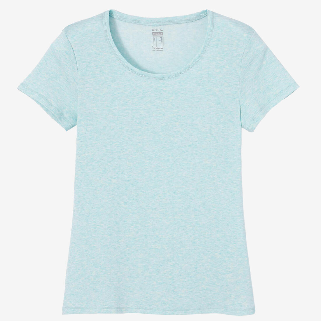 T-Shirt manches courtes régular Gym & Pilates femme bleu chiné