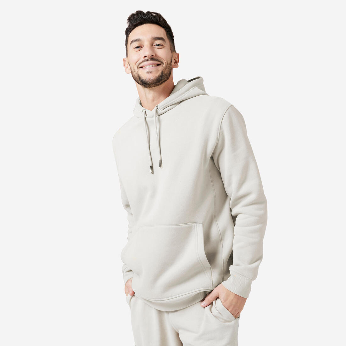 Sweat à capuche Fitness homme - 500 Essentials sépia