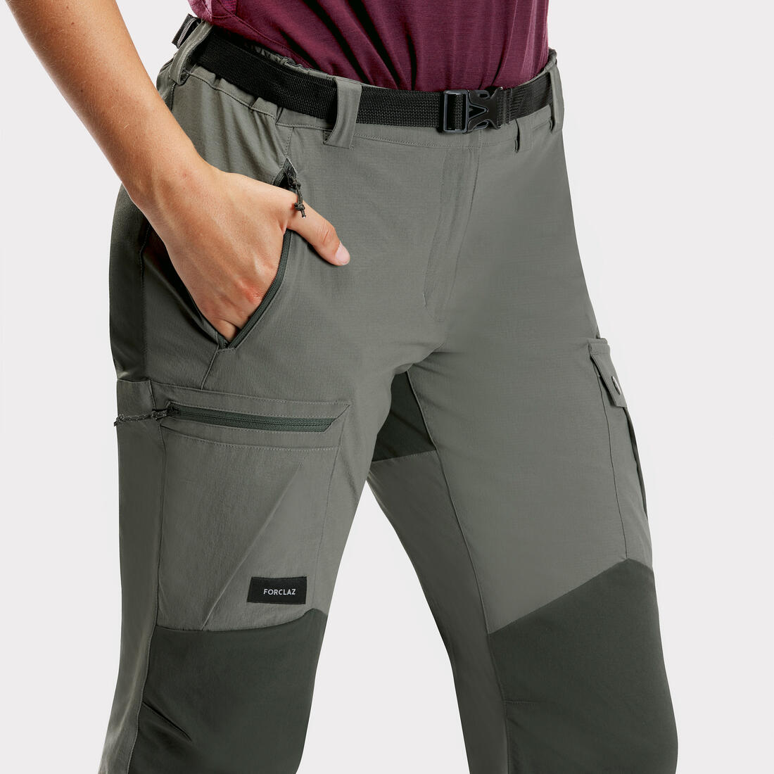 Pantalon résistant de trek montagne - MT500 beige - Femme v2