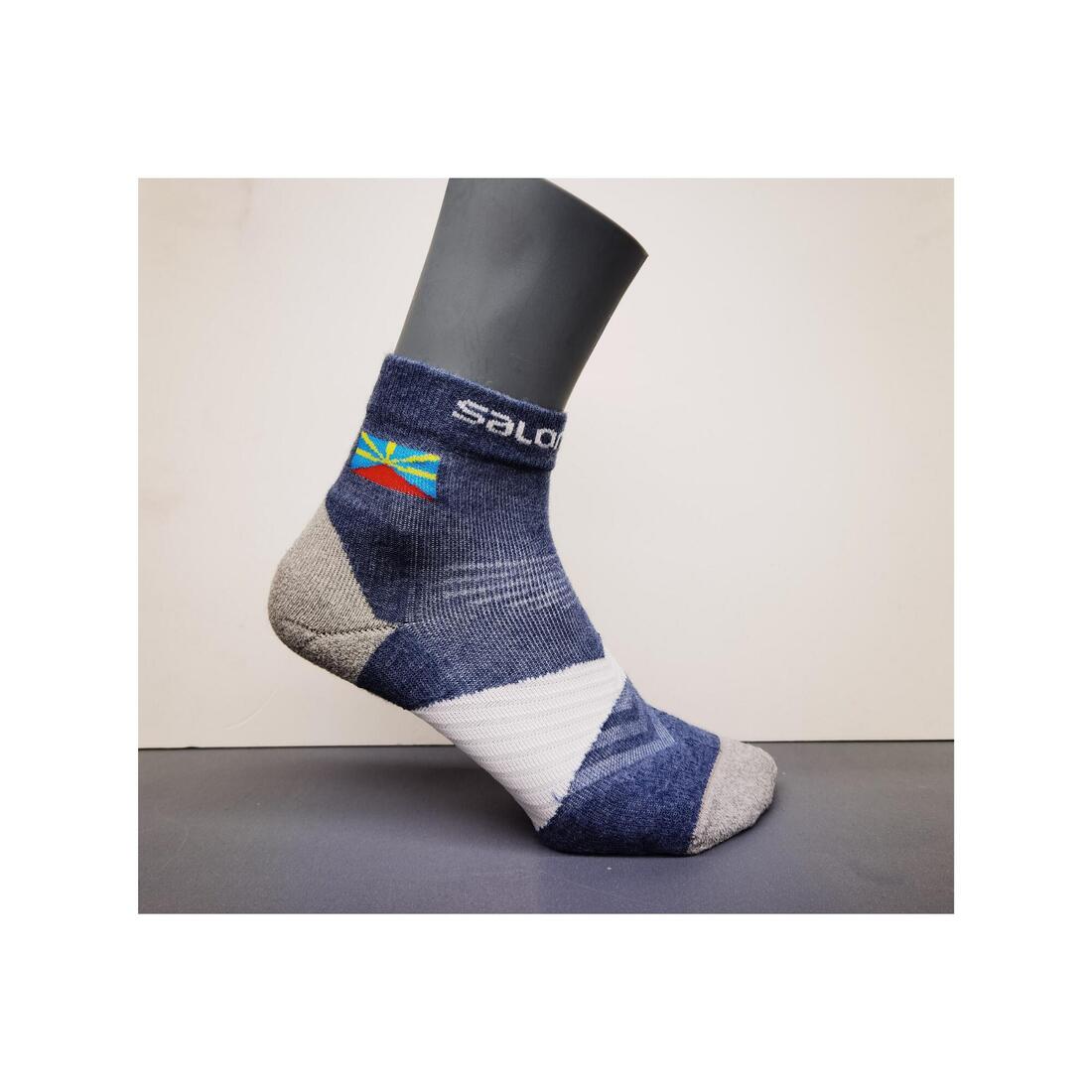 Chaussettes de running trail salomon drapeau reunion