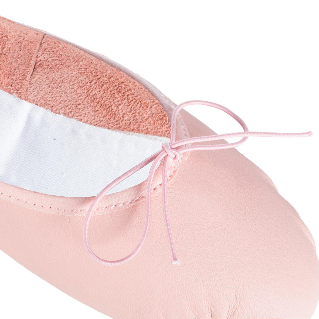 Demi-pointes danse classique cuir semelle entière rose sans lien tailles 25-40