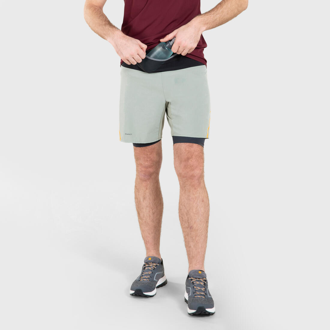 SHORT CUISSARD DE TRAIL RUNNING  CONFORT HOMME