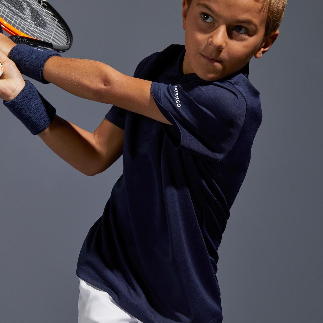 Polo de tennis enfant - TPO100 blanc