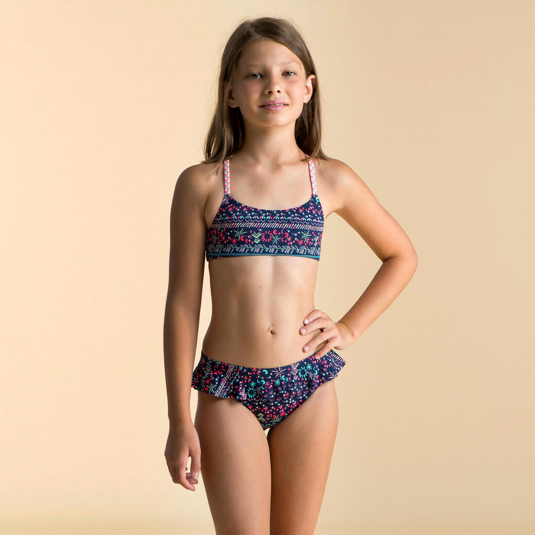 Bas de Maillot de Bain de Natation Lila Fille