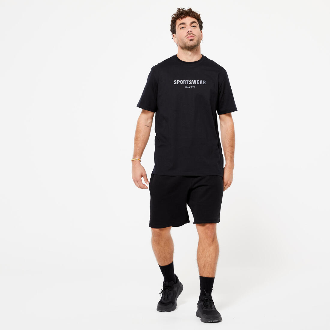 T-shirt de fitness regular en coton homme