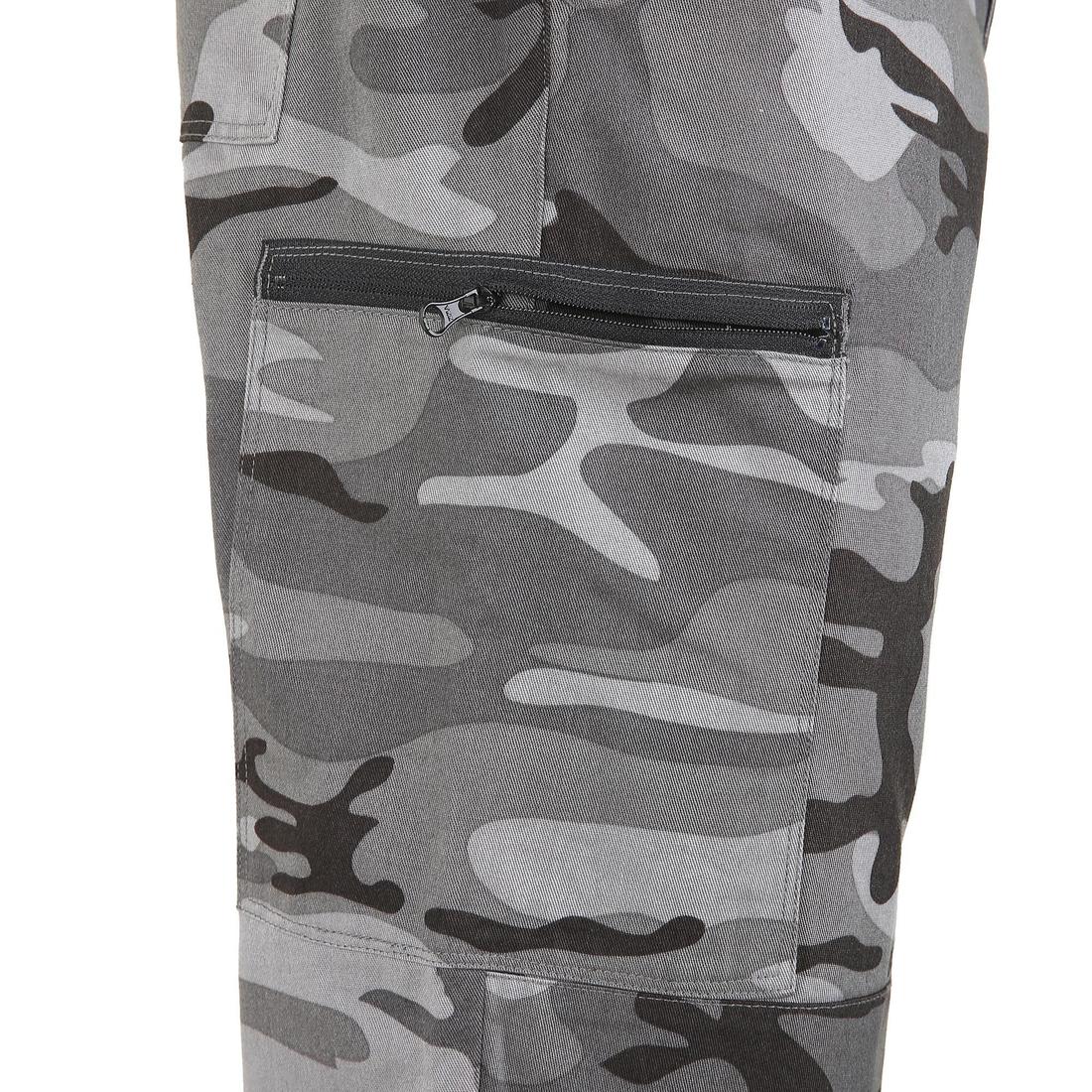 PANTALON CARGO RESISTANT STEPPE 300 CAMOUFLAGE WOODLAND