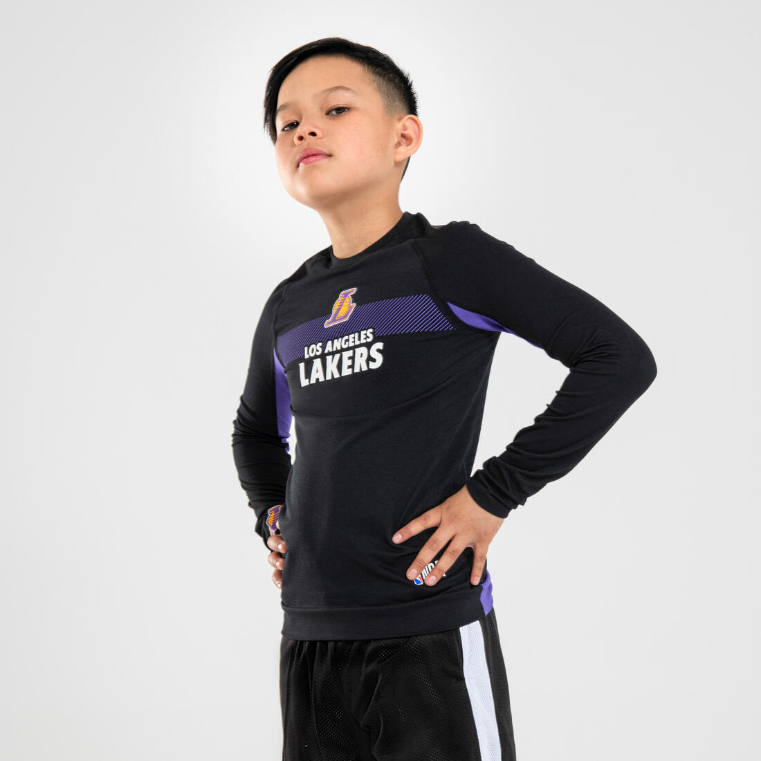 Sous-maillot basketball NBA Los Angeles Lakers Enfant - UT500 Noir