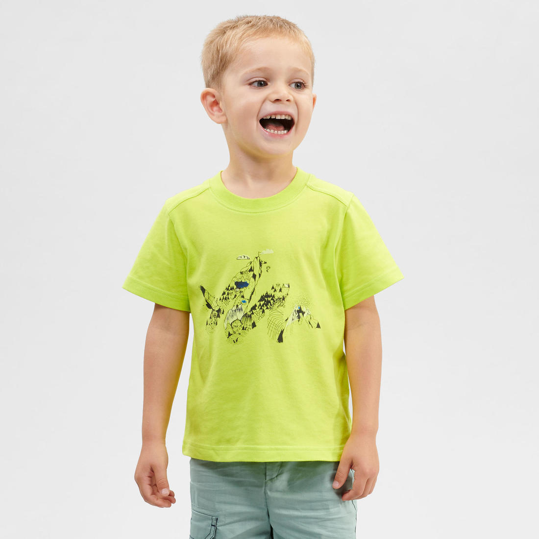 T-shirt de randonnée - MH100 phosphorescent - enfant 2-6 ANS