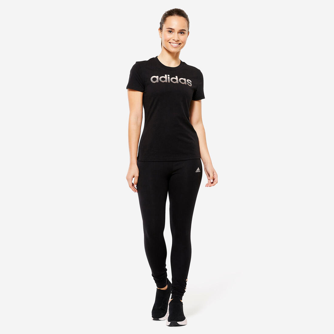 T-SHIRT DE FITNESS SOFT TRAINING ADIDAS FEMME NOIR