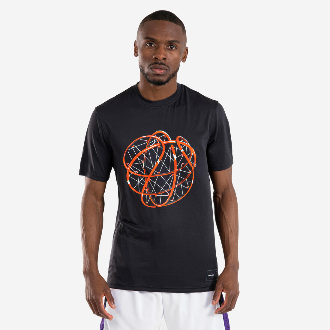 T-SHIRT / MAILLOT DE BASKETBALL HOMME TS500 BLANC 6 PHOTOS