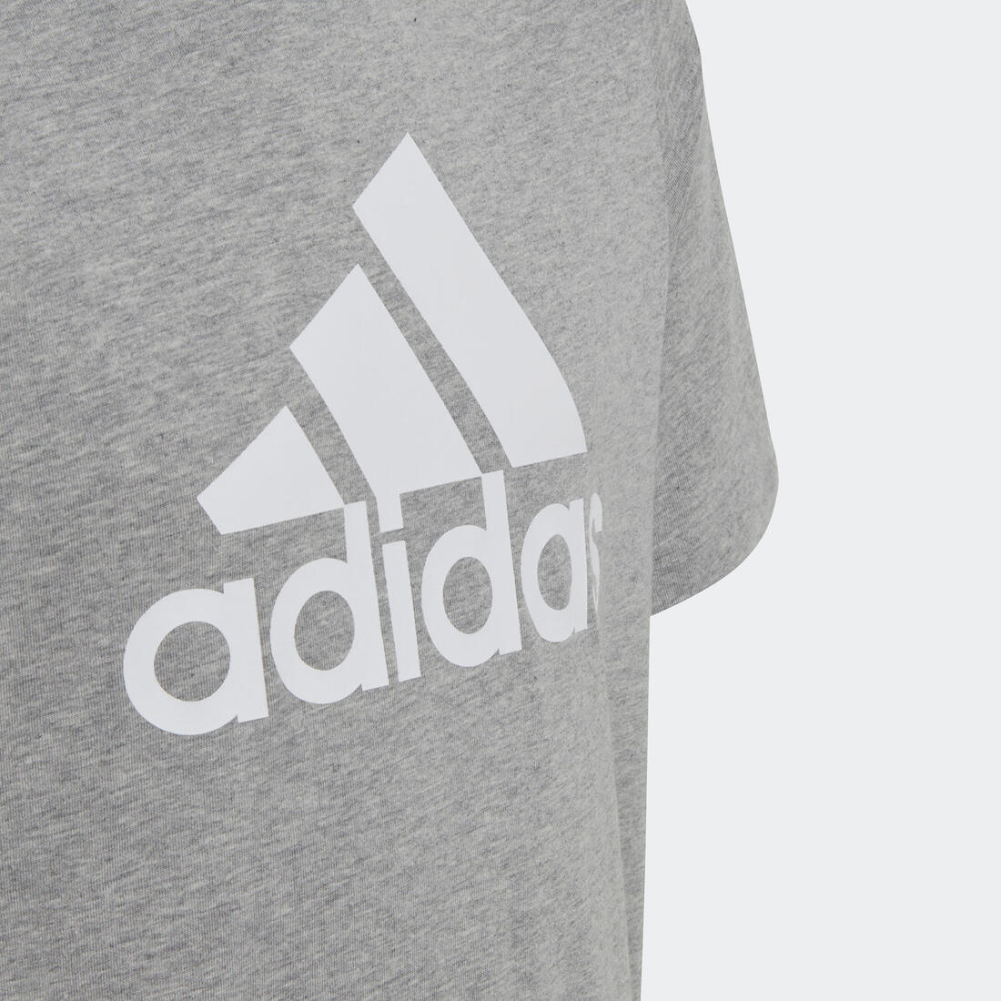 Tee shirt adidas imprimé logo enfant - gris et blanc