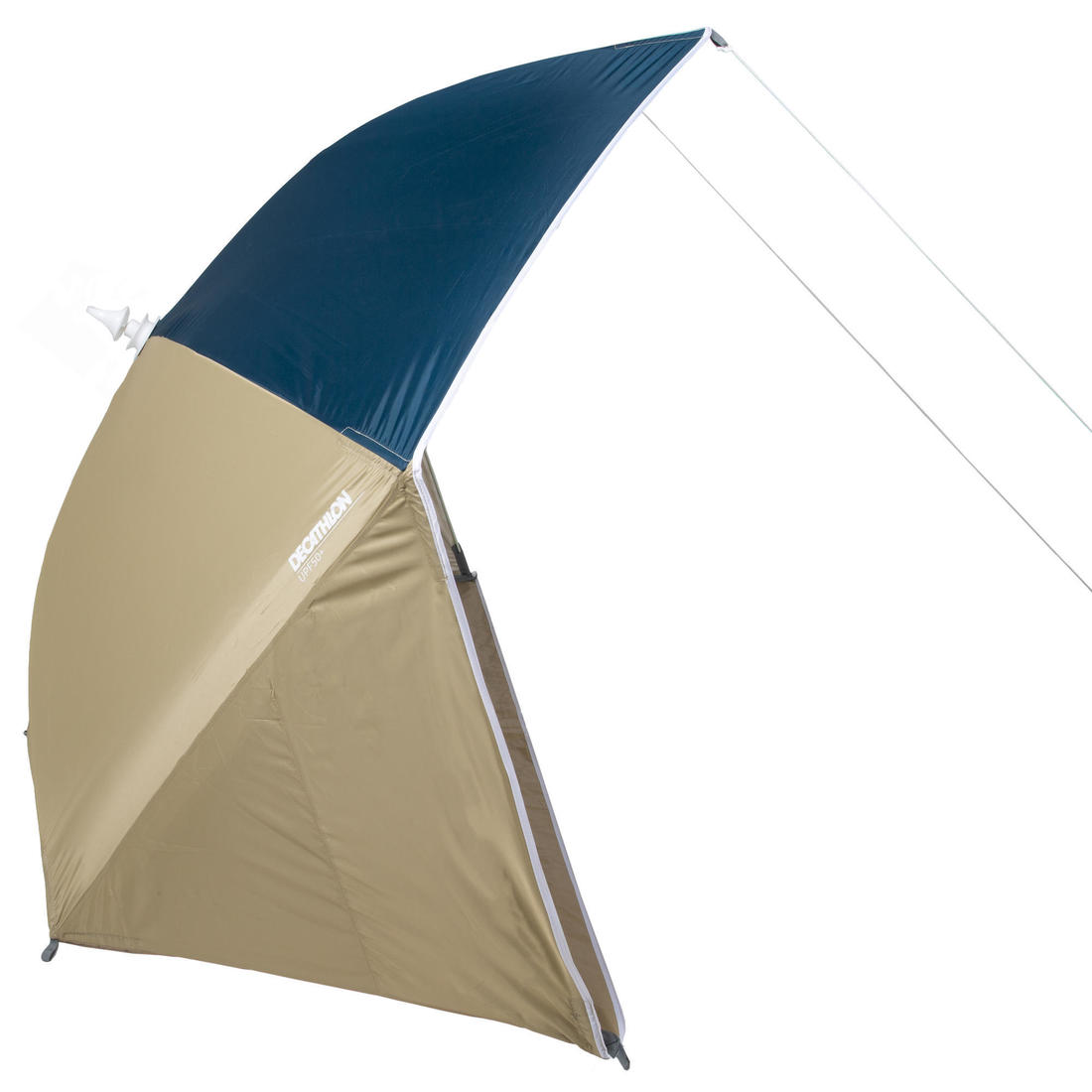 Parasol Abri plage solaire Iwiko 180 bleu jaune UPF50+ 3 places