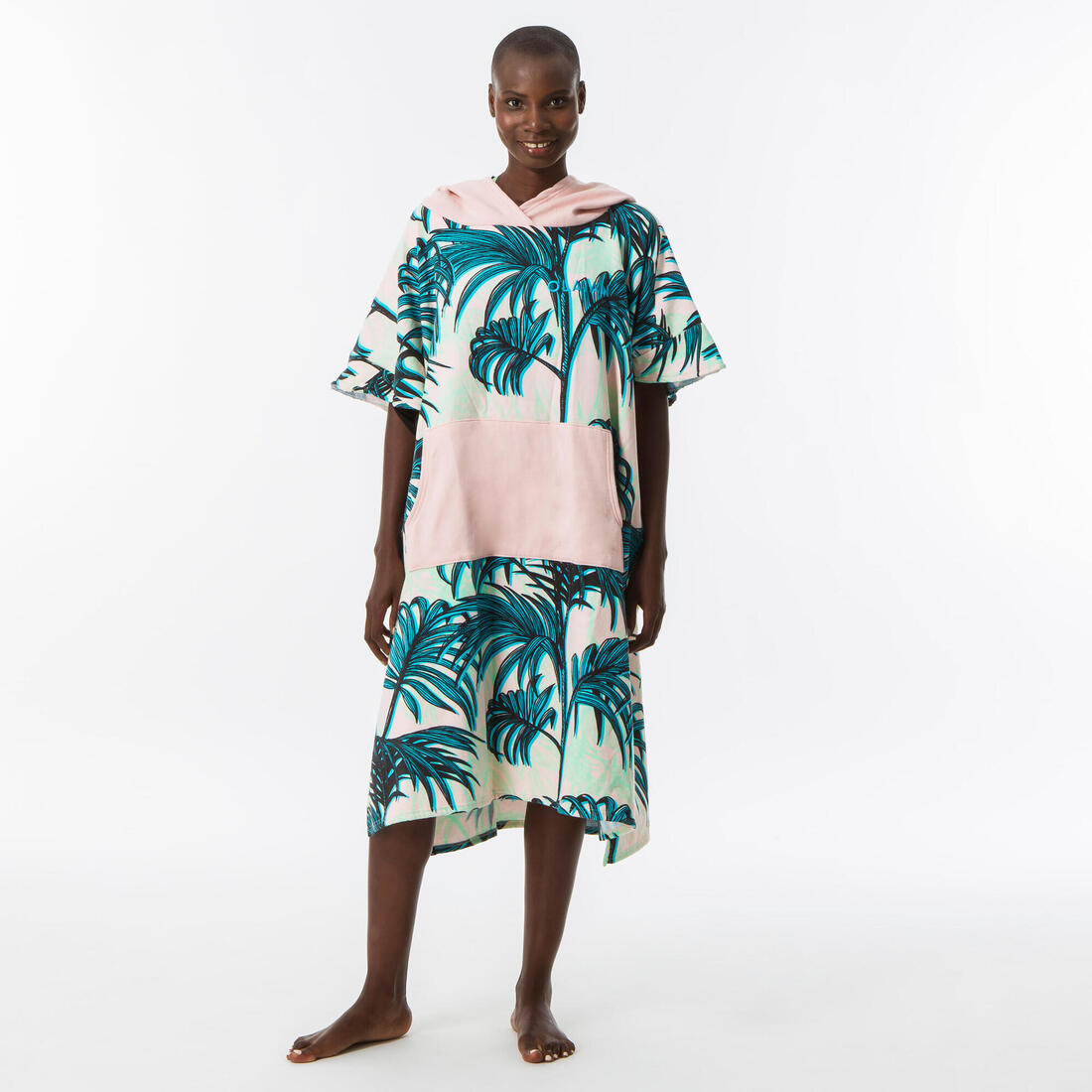 PONCHO SURF 500 ADULTE Print Flamingo