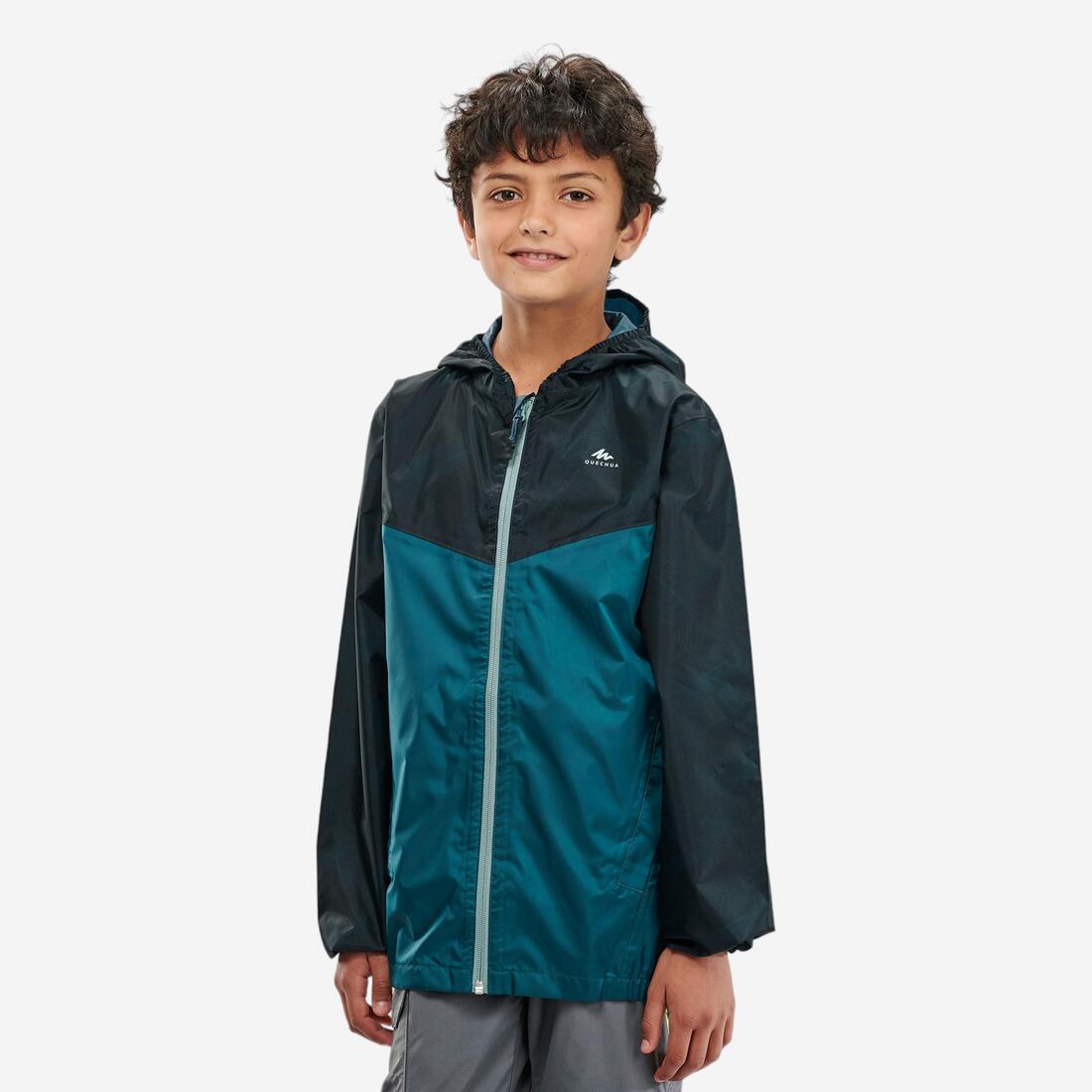 Veste imperméable de randonnée - MH100 zip - enfant 7-15 ans