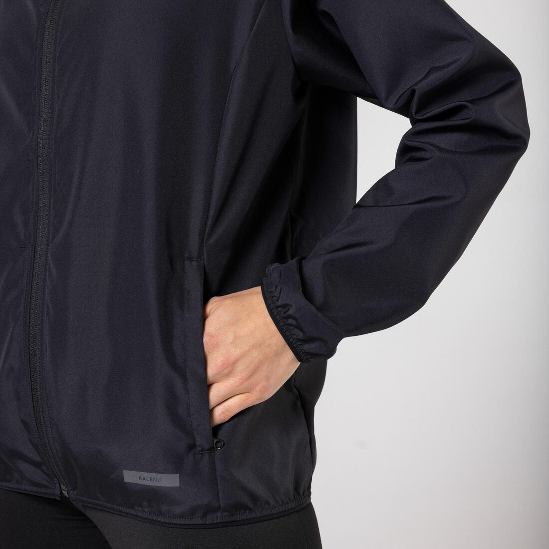 Veste coupe-vent de running Femme - KIPRUN Run 100 Wind Noire