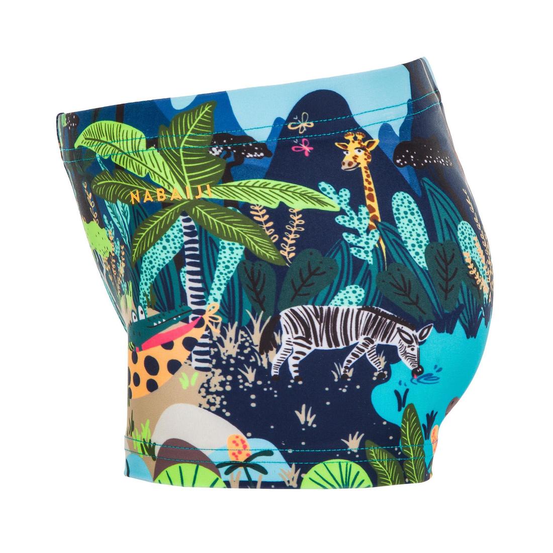 BOXER DE BAIN BEBE / ENFANT BLEU IMPRIME FISH