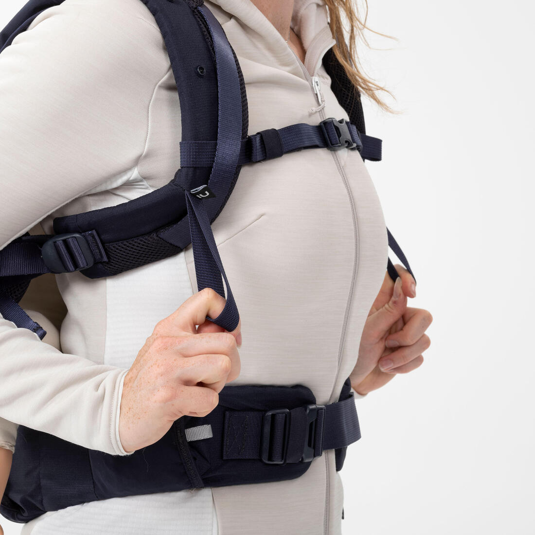 Porte-bébé physiologique de 9 mois à 15kg - MH500 bleu marine