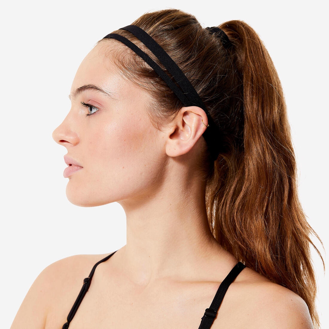 Élastique cheveux fitness cardio training x3  noir et