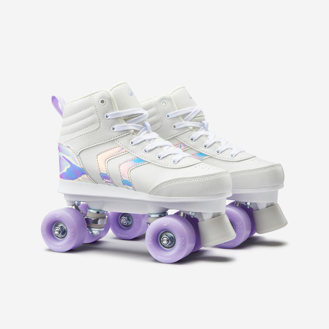 Patin à roulettes enfant QUAD 100 JR blanc holographic