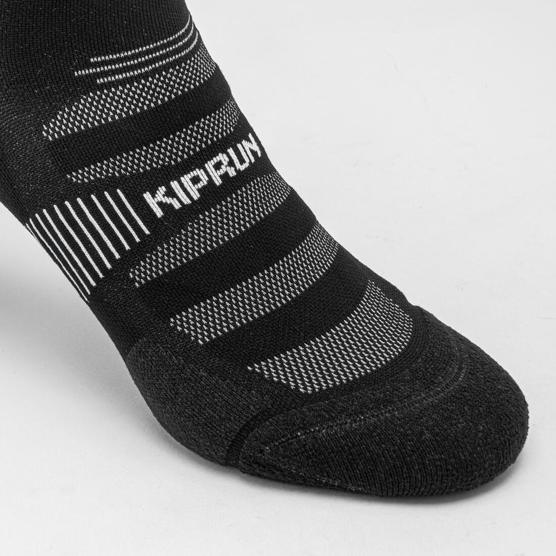 CHAUSSETTES DE RUNNING RUN900 EPAISSES MI-MOLLET RUN WILD BLANCHE NOIRE