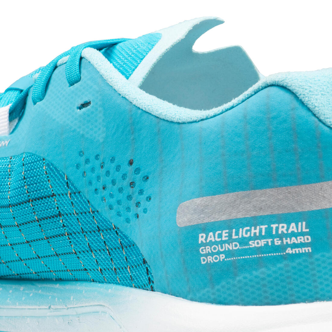 Chaussures trail running compétition femme - kiprun race light vert clair