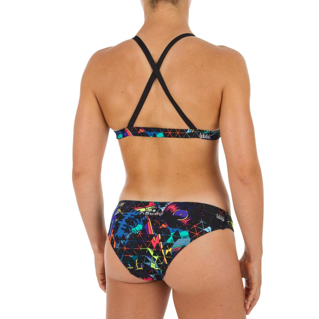 Bas de maillot de bain de natation femme Jana bleu et