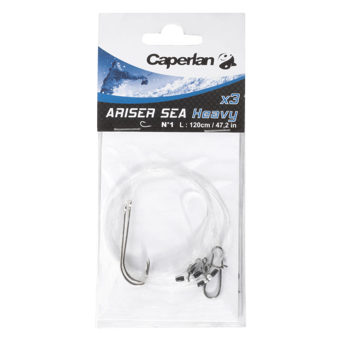 Bas de ligne pêche surfcasting KIT ARISER SEA HEAVY X3  Hameçon  n°2