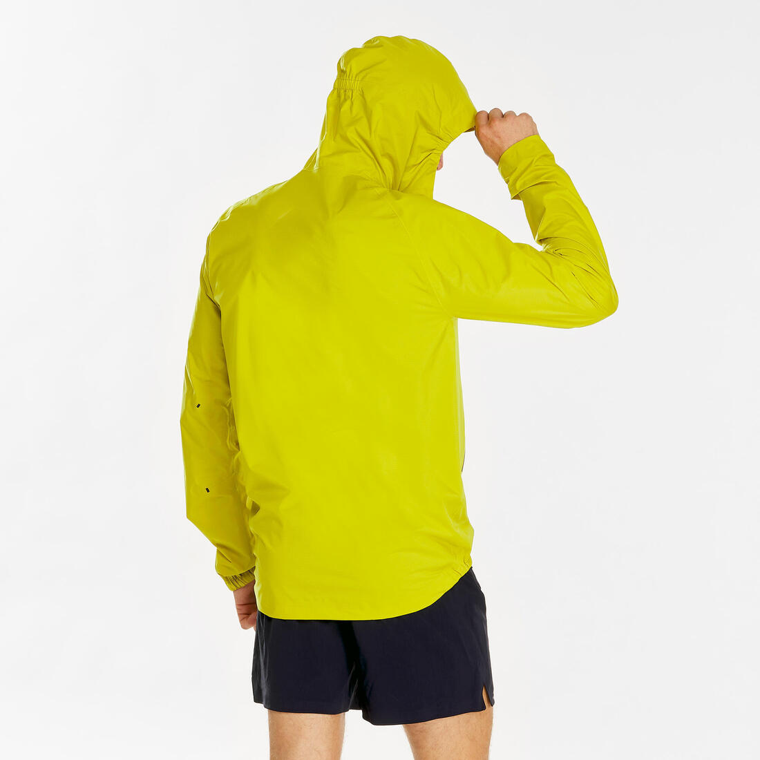 Veste imperméable ultra légère de randonnée rapide - FH 500 - homme  Jaune