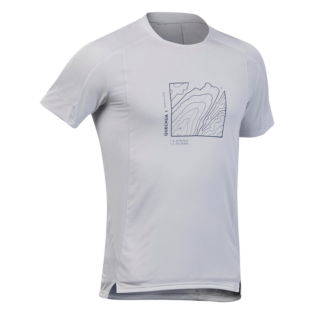 T-shirt de randonnée manches courtes en synthétique  - homme - mh500