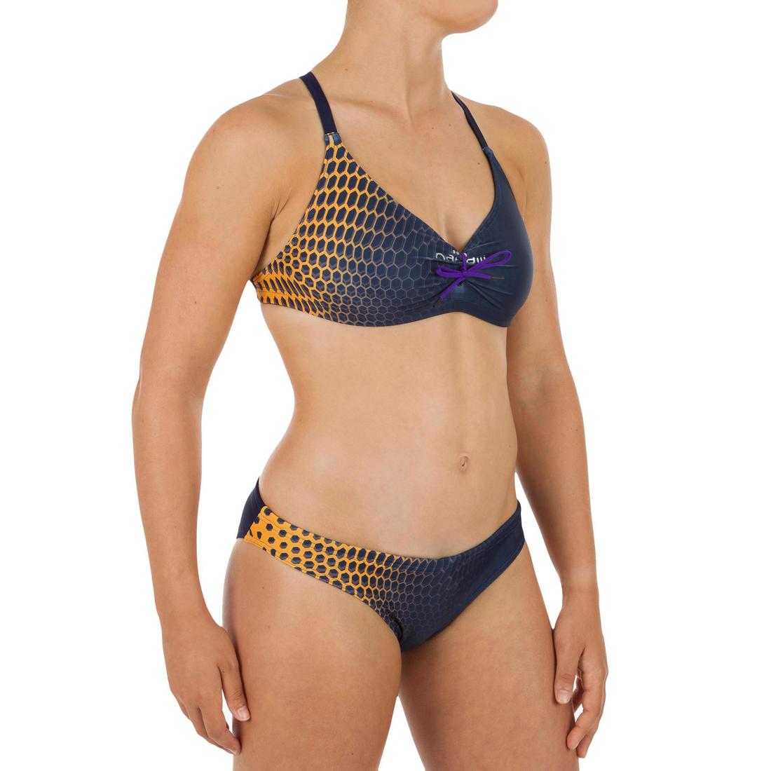 Bas de maillot de bain de natation femme Jana bleu et