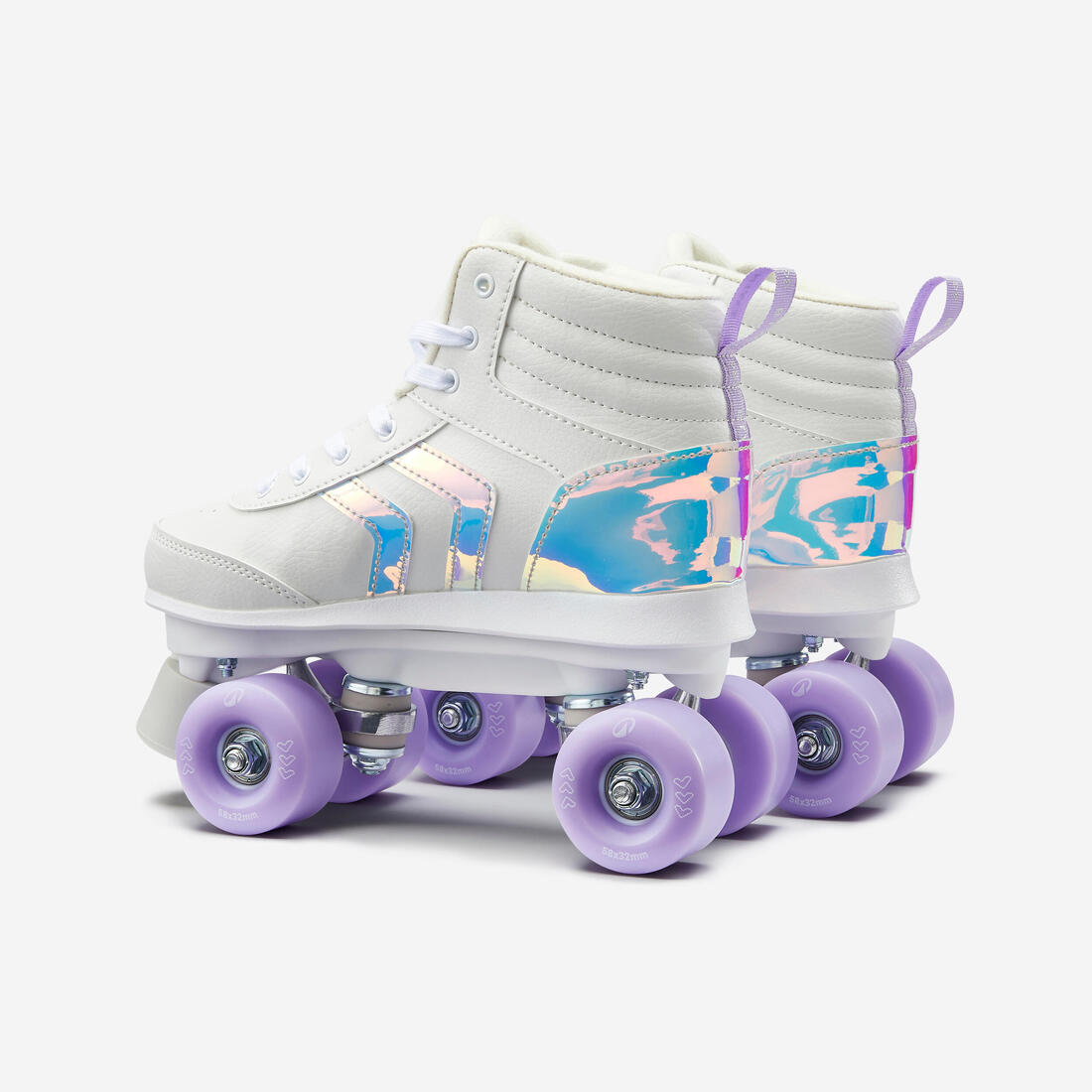 Patin à roulettes enfant QUAD 100 JR blanc holographic