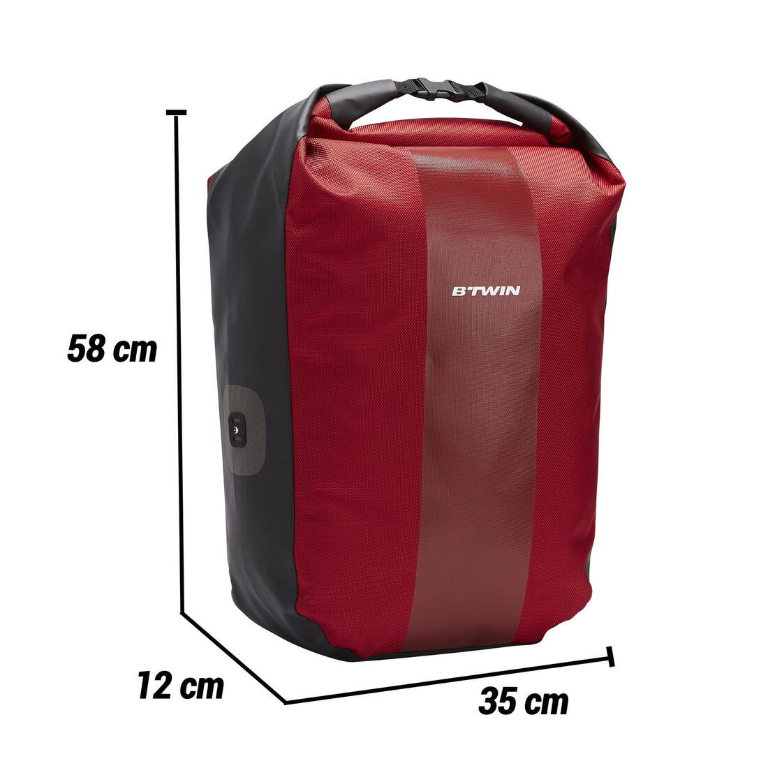 SACOCHE  VELO  500 SUR PORTE BAGAGE 20L  IMPERMÉABLE BLEUE