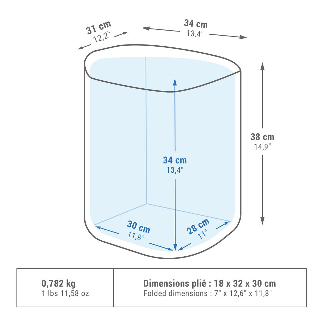 Glacière 100 souple 20 litres, isotherme et compacte pour le camping