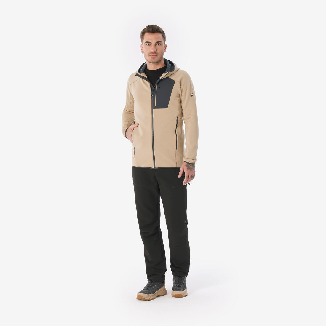 Polaire de randonnée montagne homme, MH500 full zip