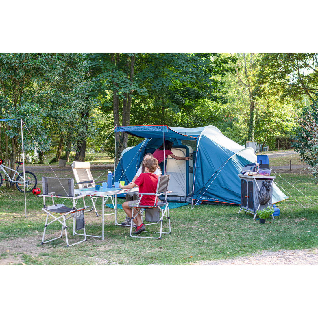Tente de camping 4 places 2 chambres, Arpenaz 4.2