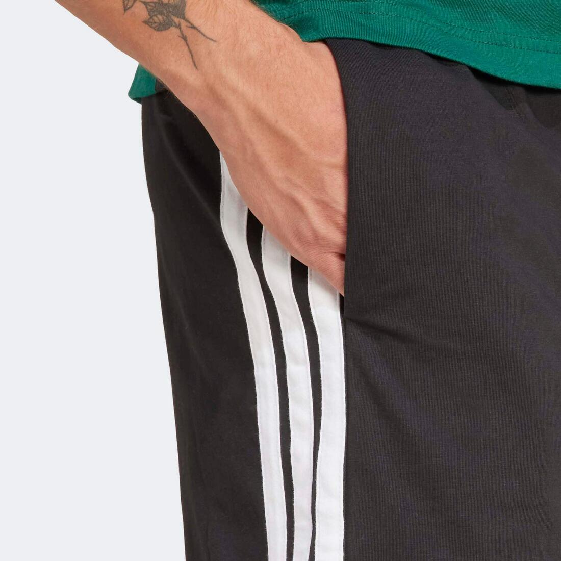Short en coton avec poche pour homme, noir