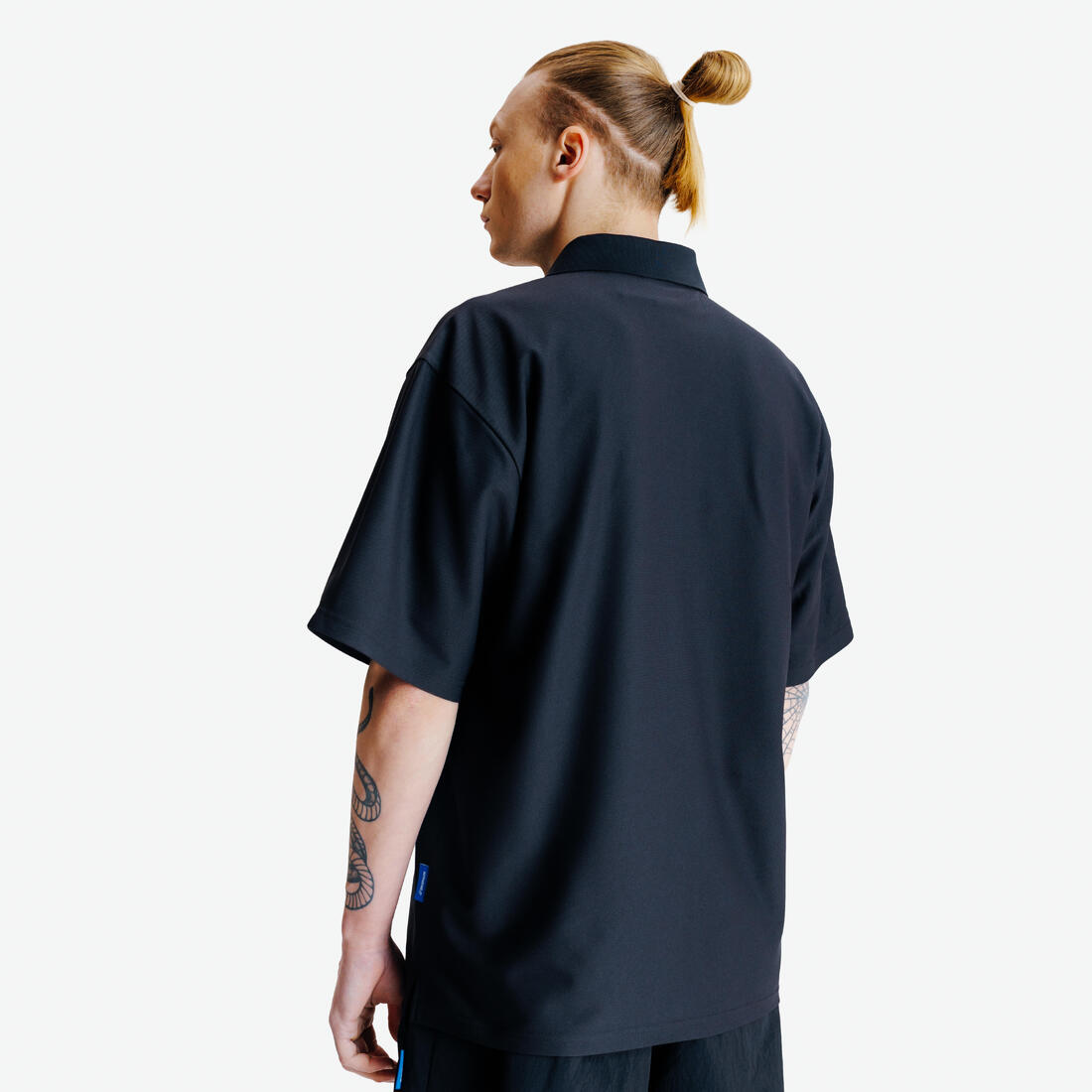 Polo oversize homme, Heritage, noir