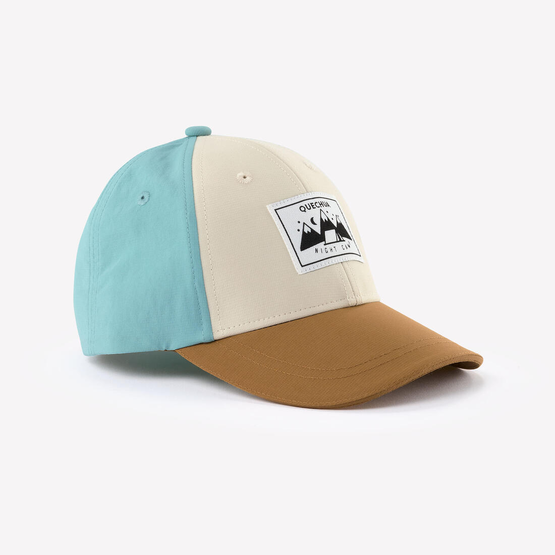Casquette de randonnée enfant, MH100 kid beige bleue
