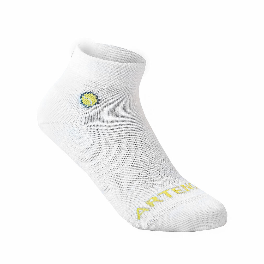 CHAUSSETTES DE SPORT ENFANT MI-HAUTES RS 160  BLANC MARINE LOT DE 3