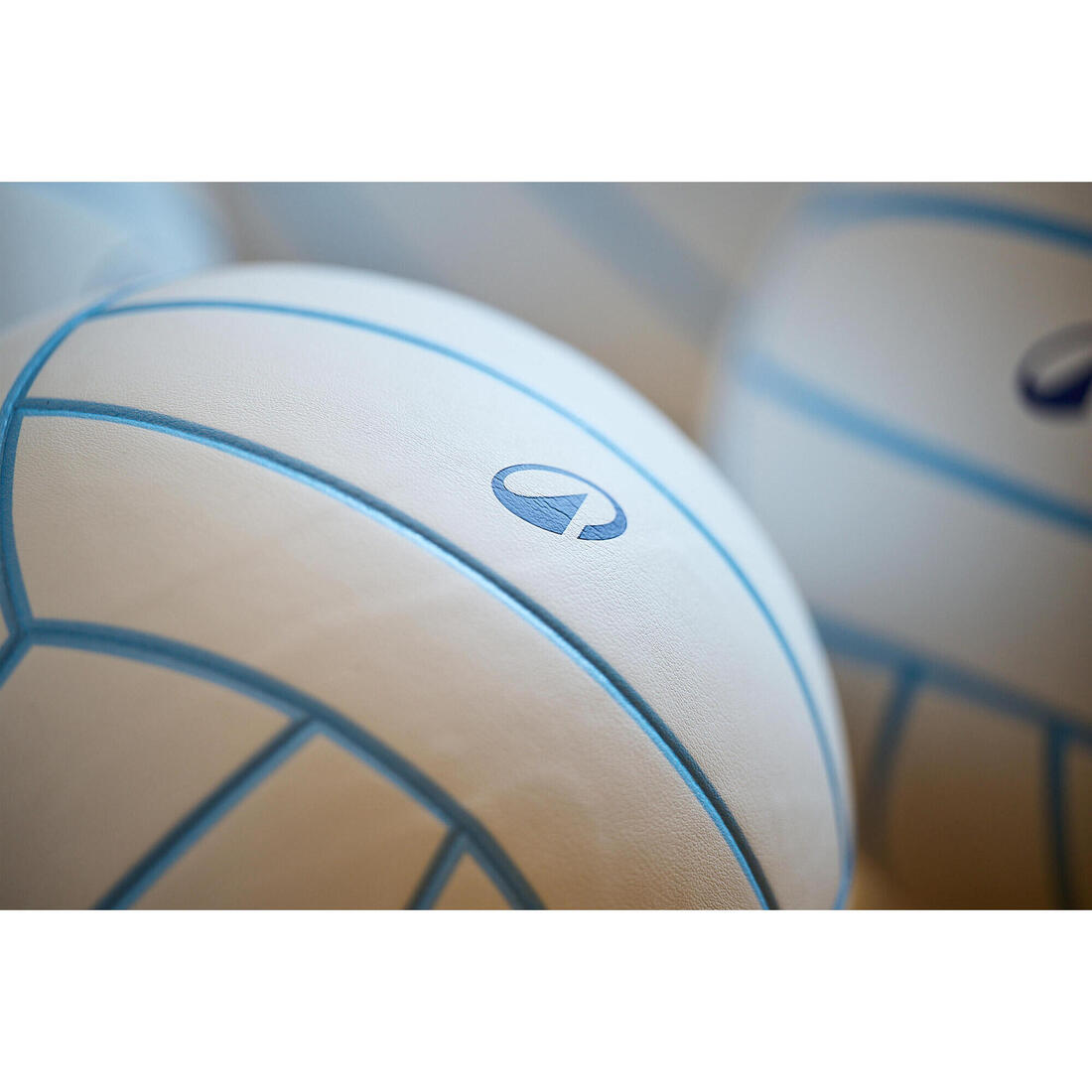 Ballon de volley-ball V500 gris, bleu et