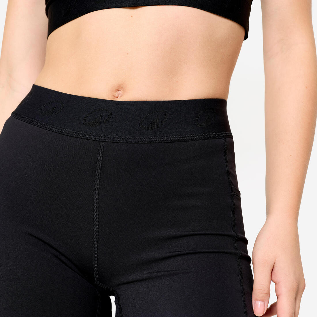 Short de fitness training avec ceinture élastiquée
