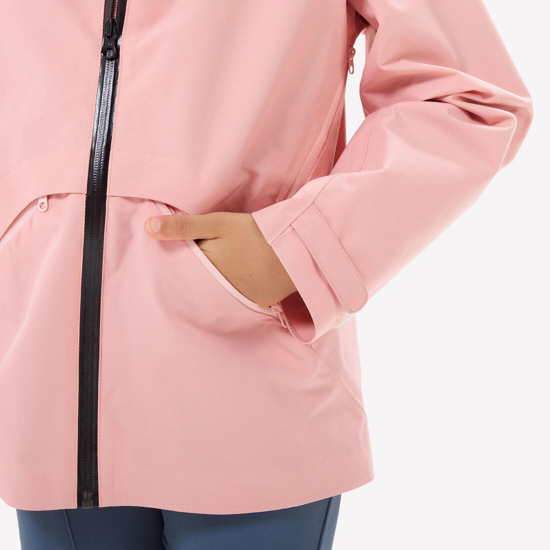 Veste de randonnée montagne imperméable légère enfant 7-15 ans, MH900 rose
