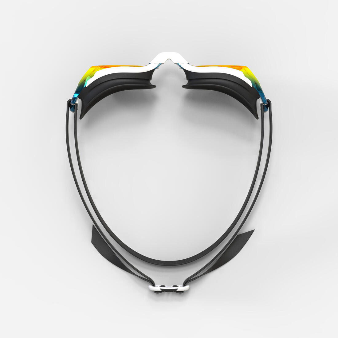 Lunettes de natation Taille Unique - Bfit blanches verres miroirs