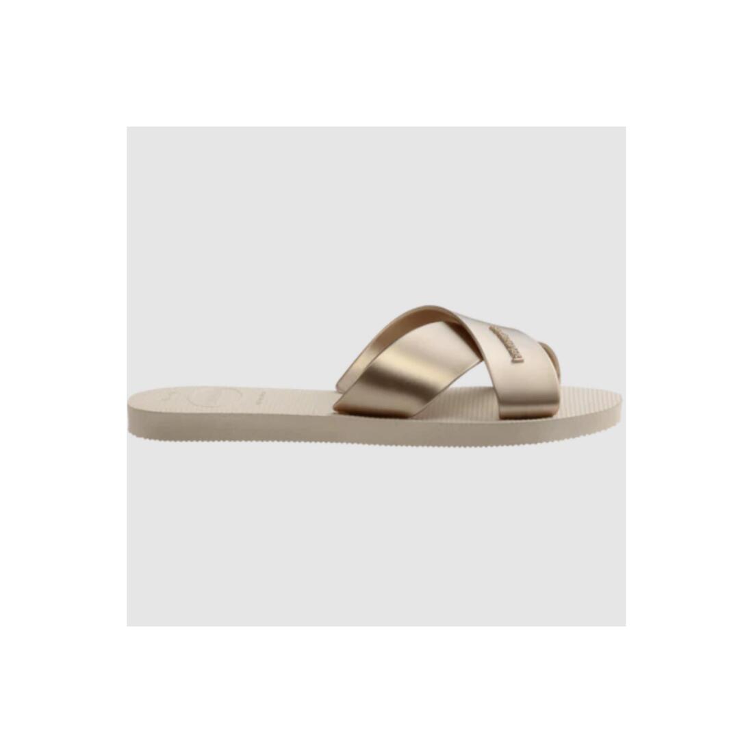 Savates Femmes Havaianas Aqua Metallic beige