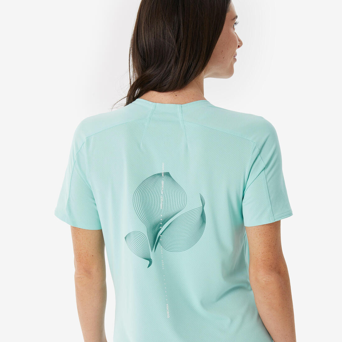 T-shirt de randonnée manches courtes femme, MH500