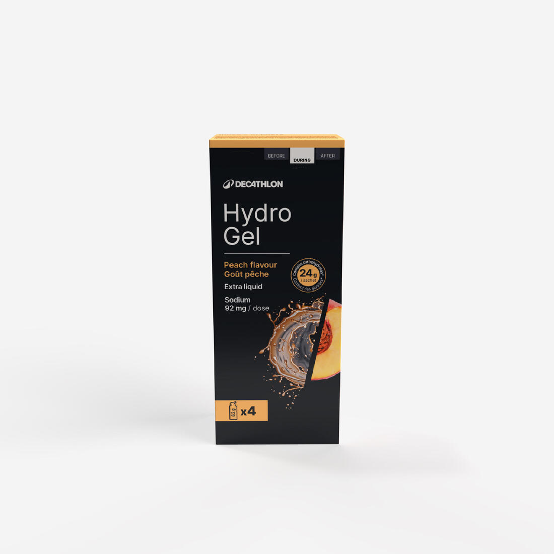 Hydrogel énergétique pêche, x4