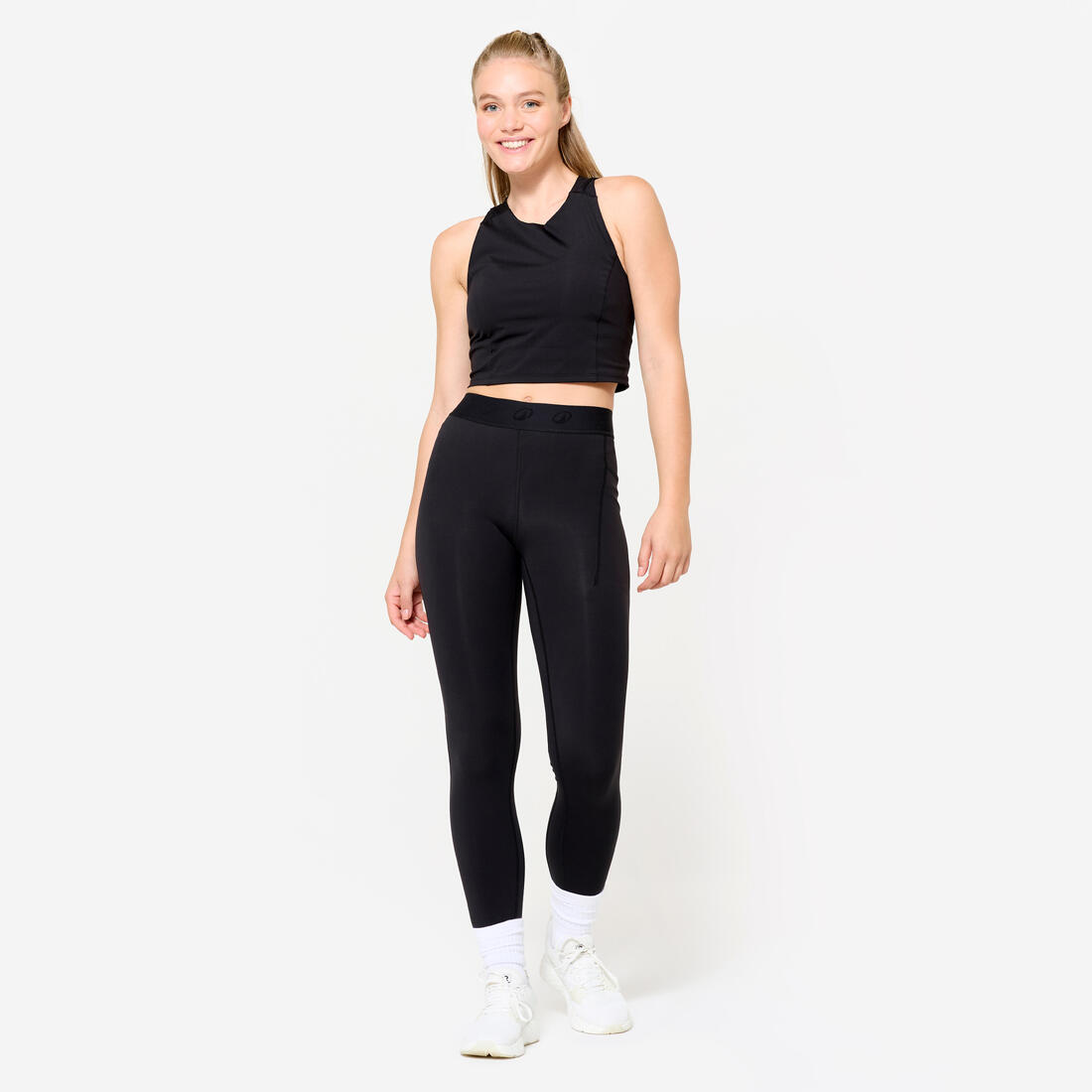 Débardeur de fitness crop-top moulant femme
