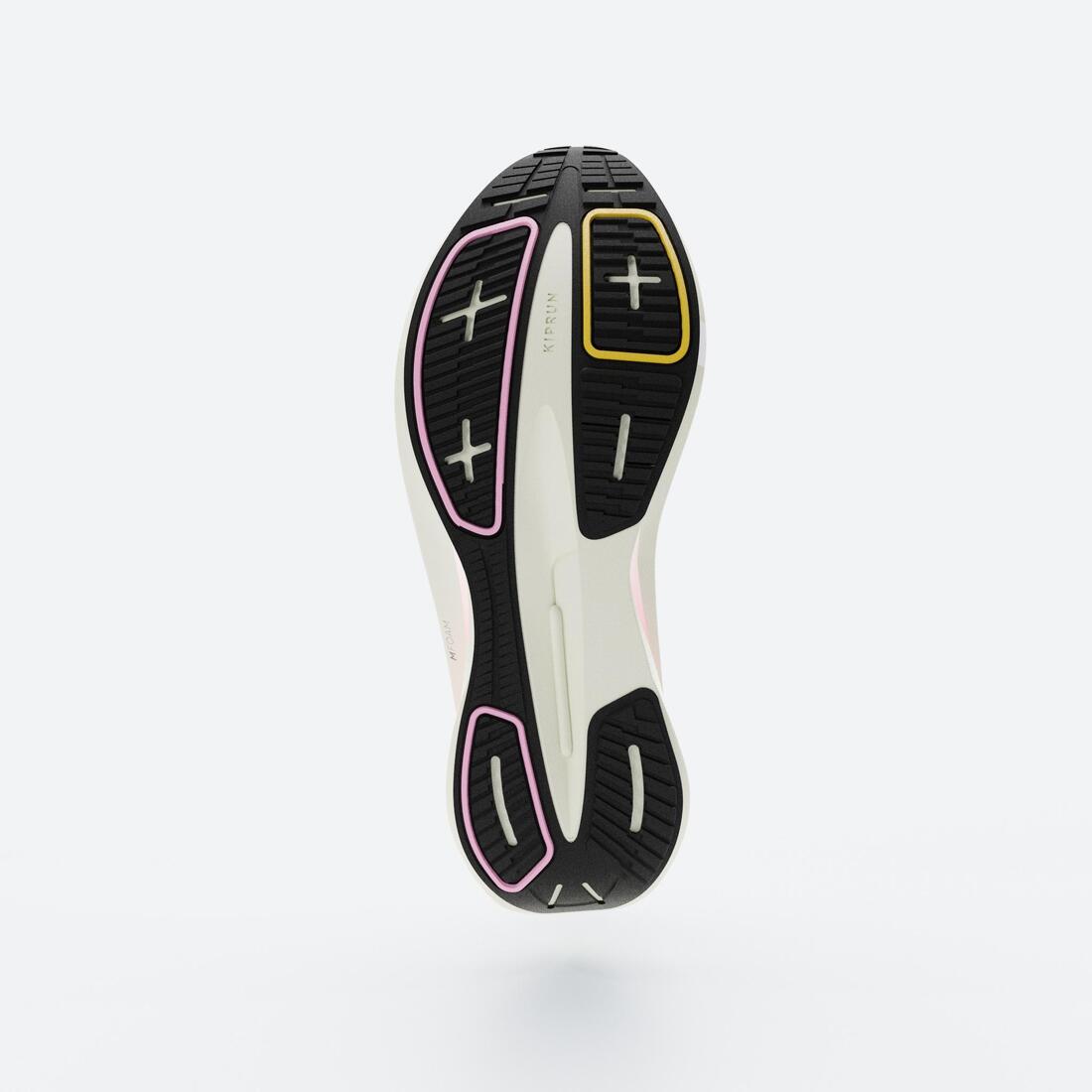 Chaussures de Running Femme, Kiprun Cushion 500 Blanche