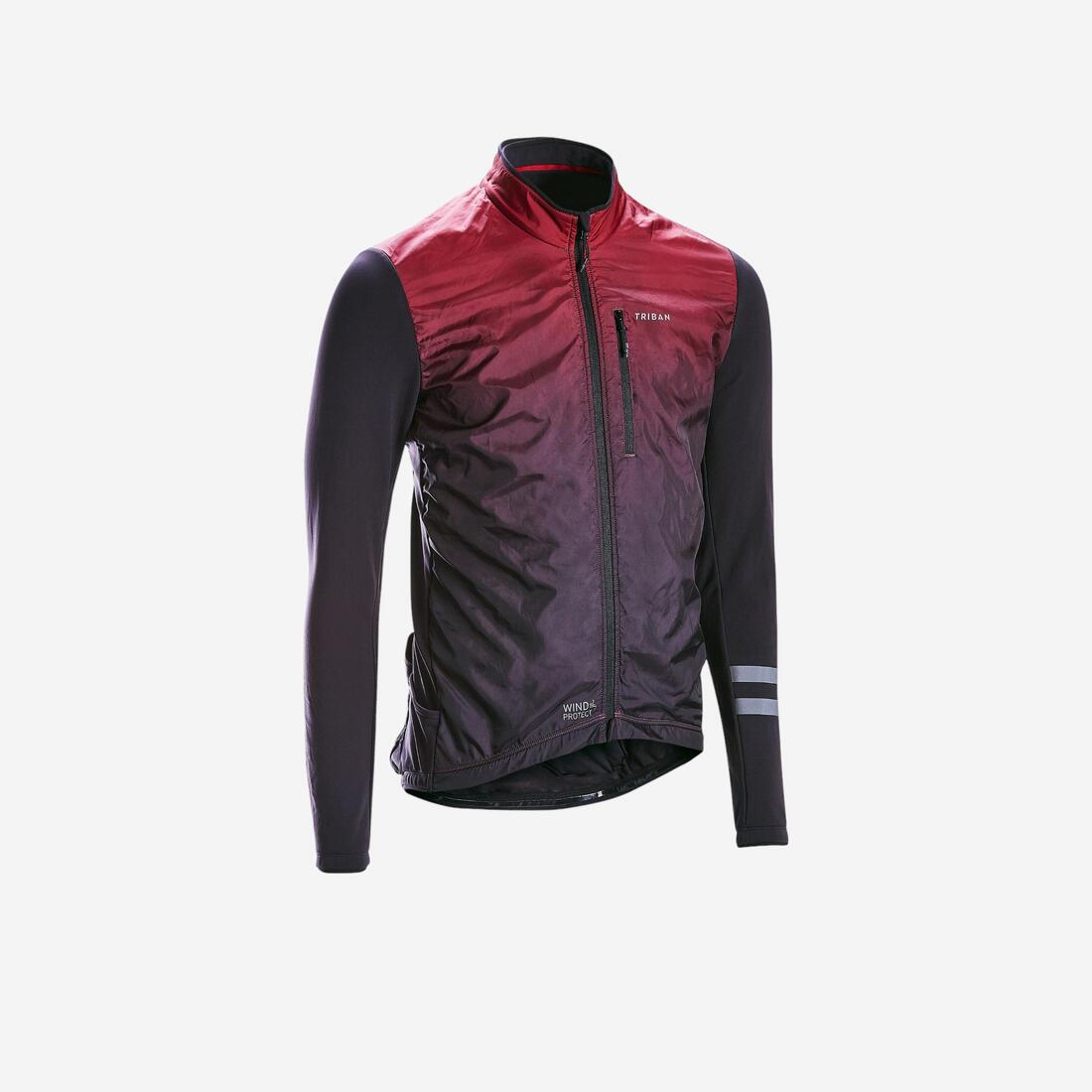 MAILLOT VELO ROUTE MANCHES LONGUES MI-SAISON HOMME - RC500 SHIELD